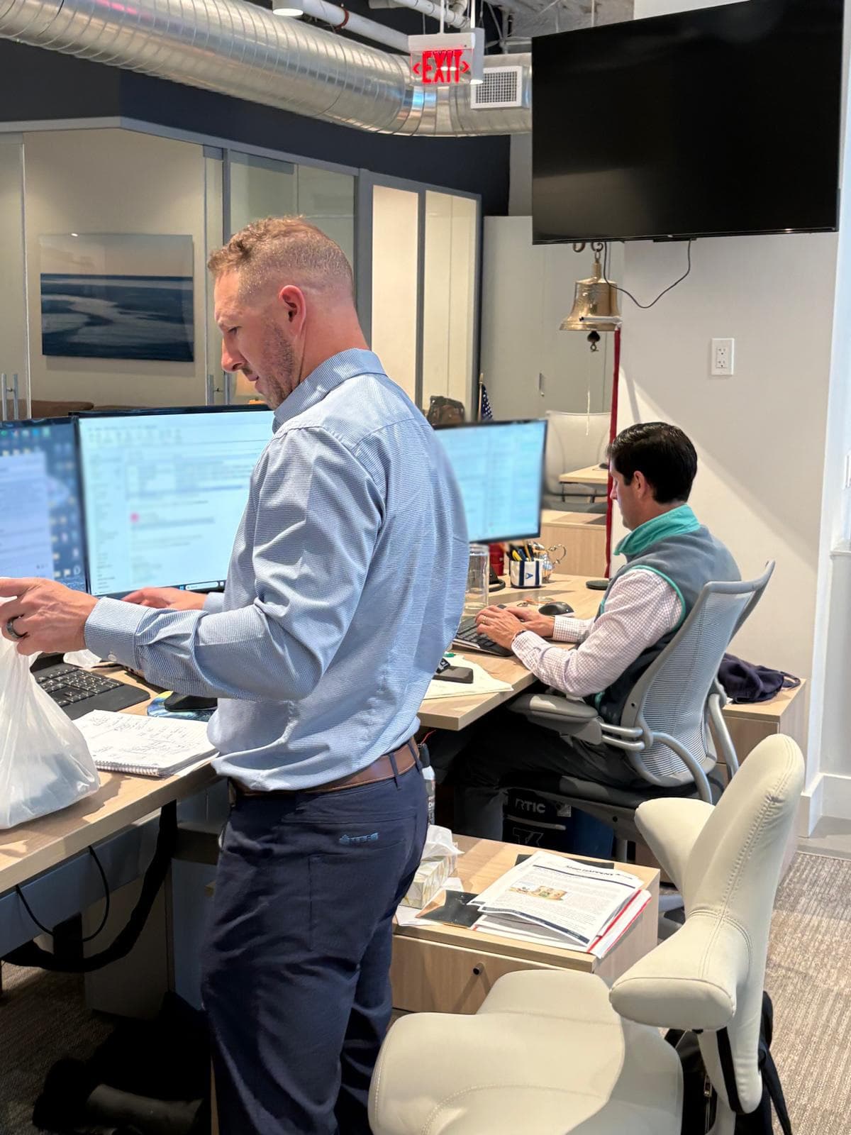 MJLF team member working at a desk